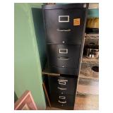 2 metal filing cabinets