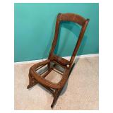 Antique wooden rocking chair