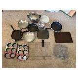 Large lot of pots/pans and more