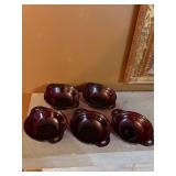 Anchor Hocking royal ruby red berry dish group