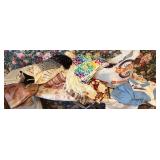 Cloths, curtains, fabrics lot