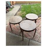 Round outdoor end tables