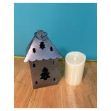 Decorative candle holder and fake candle