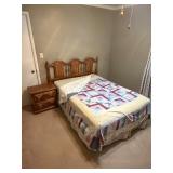 Vintage bed and nightstand set