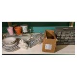 Shelf contents, dishes, hardware