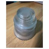 Vintage clear glass insulator