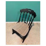 Vintage black painted sewing rocker