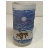 Deer scene glass