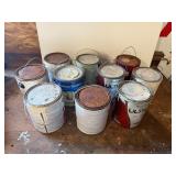 Large lot of paint cans