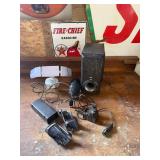 Speaker, light, and radio cases