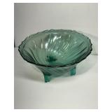 Jeannette Depression Glass candy dish  'Swirl'