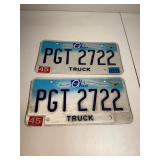 Pair of Ohio truck plates