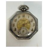 Windsor octagonal antique Calvert pocket watch