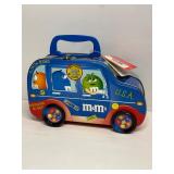 M&M travel van tin lunchbox container