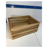 Wood slat crate with solid ends