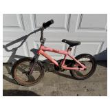 Pink childrenï¿½s bicycle