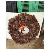 Decorative one cone wreath