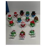 M&M Christmas character candy containers dispenser