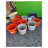 Empty 225 feed buckets raised garden planter pots