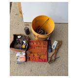 Bucket, tools and hardware lot