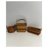 Group of longaberger miniature baskets