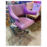 Mid century style swivel adjustable height stool