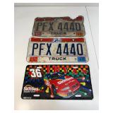 Ohio and skittles NASCAR license plates
