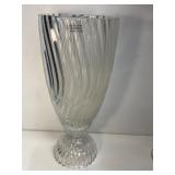 Towle lead crystal swirl fluted vase