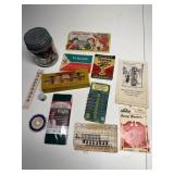 Sewing buttons pins, collectible group