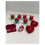 M&M Valentine character candy containers dispenser