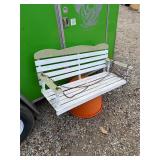 Wooden porch swing bench