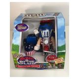 M&M red white and blue candy dispenser motorcycle