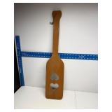 Wooden heart paddle wall decor
