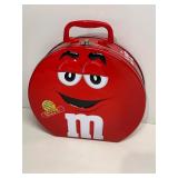 M&M travel tin lunchbox container