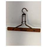 Vintage Acme Emerson wood and metal hanger