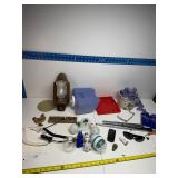 Car trim chrome, pottery, fancy lights & decor lot