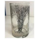 Liberty glass tree scene tumbler