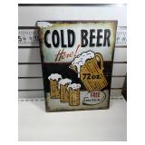 Cold beer sign