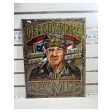 Generations of service sign