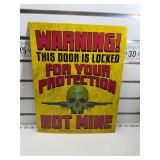 Warning protection sign