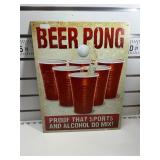Beer pong sign