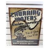 Churning  waters guide service sign