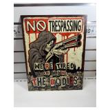 No trespassing sign