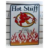 Hot stuff, antifreeze sign