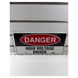 High voltage driver license plate