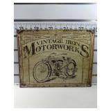 Vintage iron motor works sign