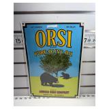 Orsi olive oil sign