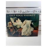Gilt edge whiskey sign