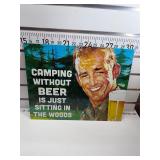 Camping without beer sign