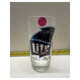 Miller lite panthers glass